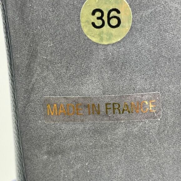 Un Tour En Ville Women's Slip On Pointed Heeled Shoes Black Leather EU 36 - Picture 9 of 9